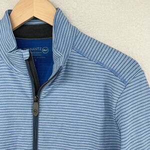 VINEYARD VINES Shirt Mens S JIM NANTZ Collection Golf 1/4 Zip Striped Blue